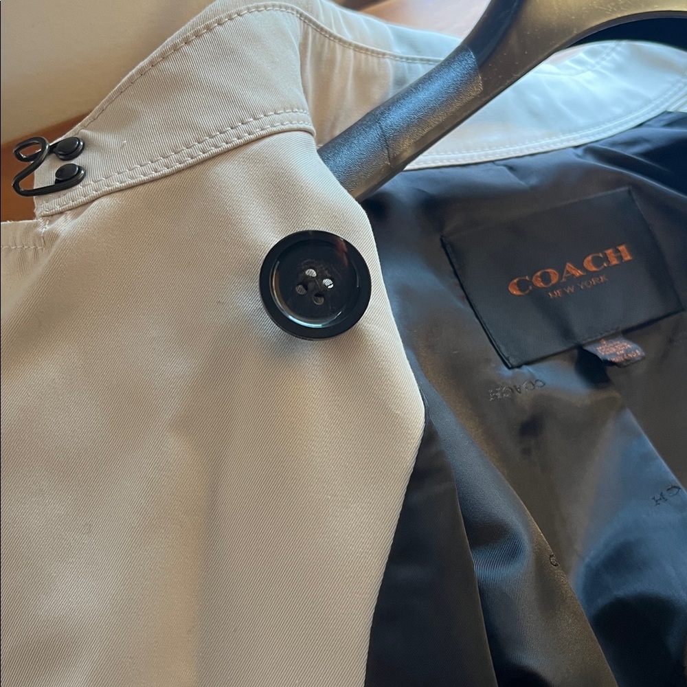 Coach | Solid short trench coat | Porcelain | Size S - Picture 9 of 15